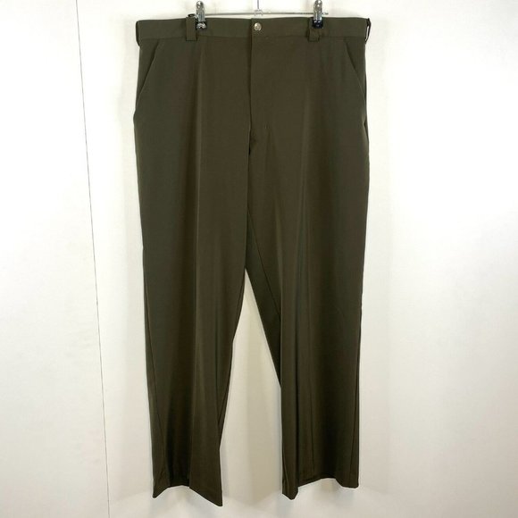 Tiger Woods Collection Mens Size 36x32 Trouser Dress Pants Golf Military Green - Picture 1 of 4